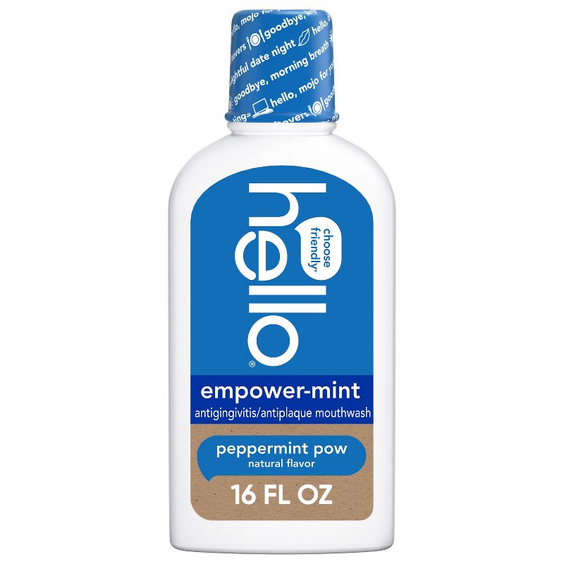hello Empower-Mint Fluoride Free and Alcohol Free Mouthwash - Peppermint - 16 fl oz