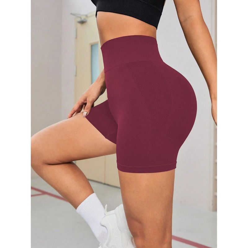 Women's Seamless High Waisted Scrunch Butt Lifting Yoga Shorts Quick Dry Breathable Fitness Tight Shorts for Workout Running