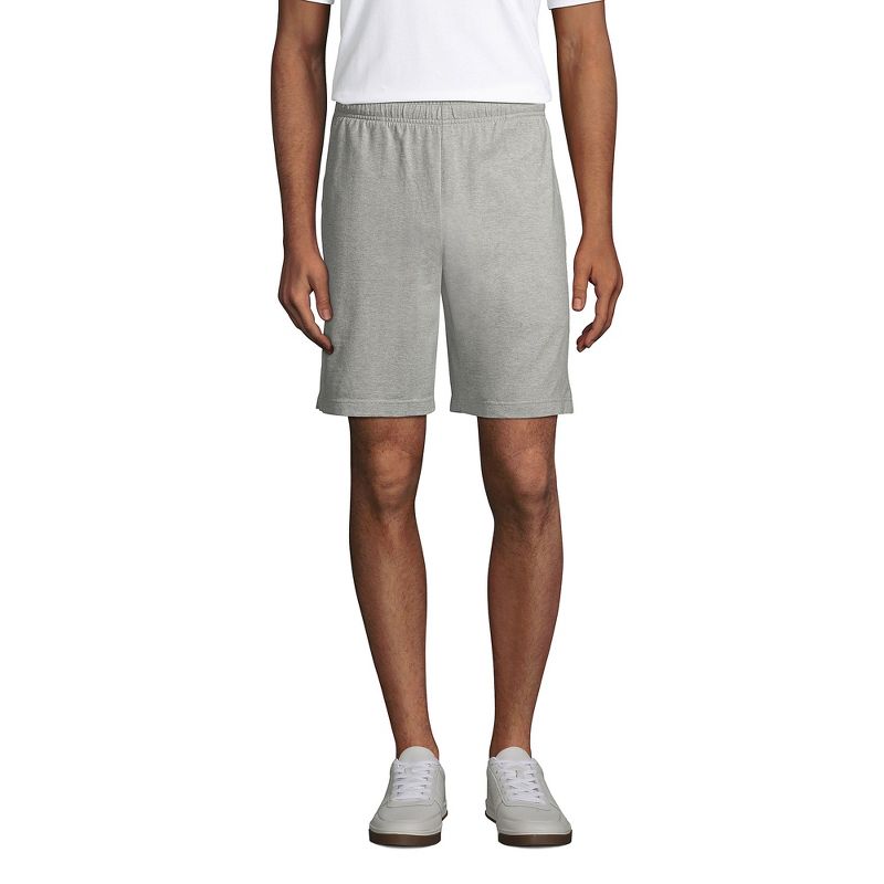Lands' End Men's Jersey Knit Short - X Large - Gray Heather