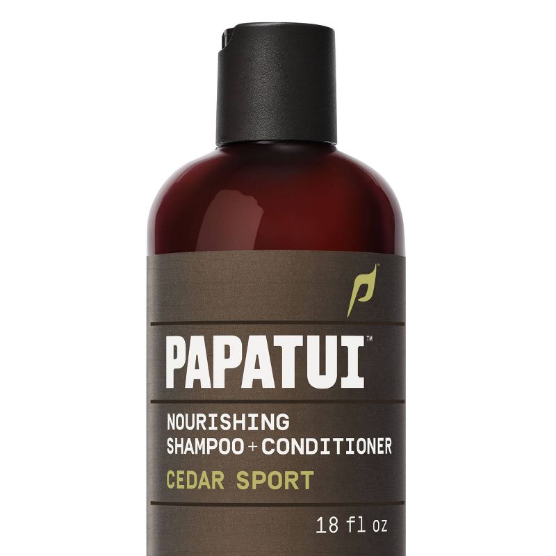 Papatui Men's Paraben-Free and Sulfate-Free Clean Hair and Scalp 2-in-1 Shampoo and Conditioner - Cedar Sport - 18 fl oz