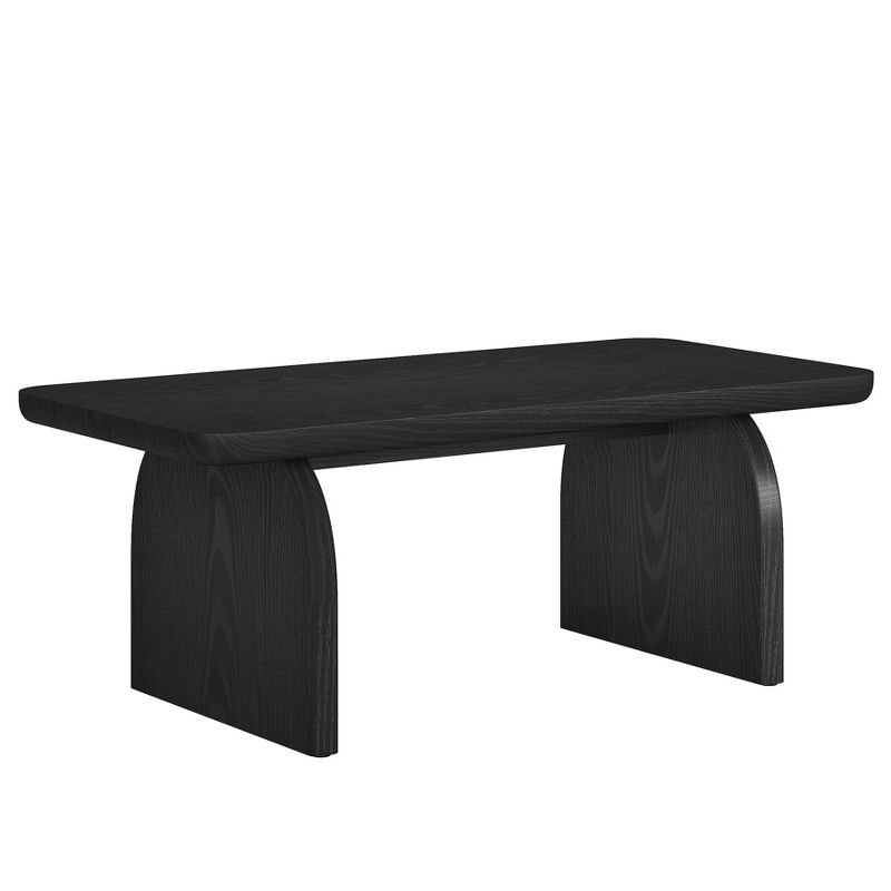 Resenkos Wooden Rectangular Coffee Table, Modern Living Room Furniture, Stylish Home Decor, Perfect for Contemporary Style, Black