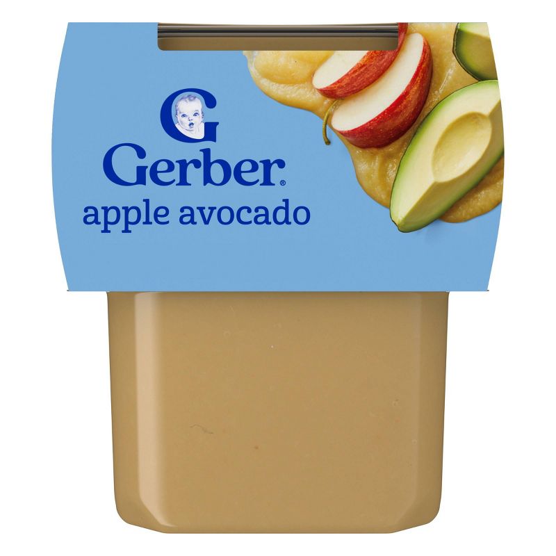 Gerber Baby Food Stage 2 Apple Avocado Puree Tub - 2ct/8oz