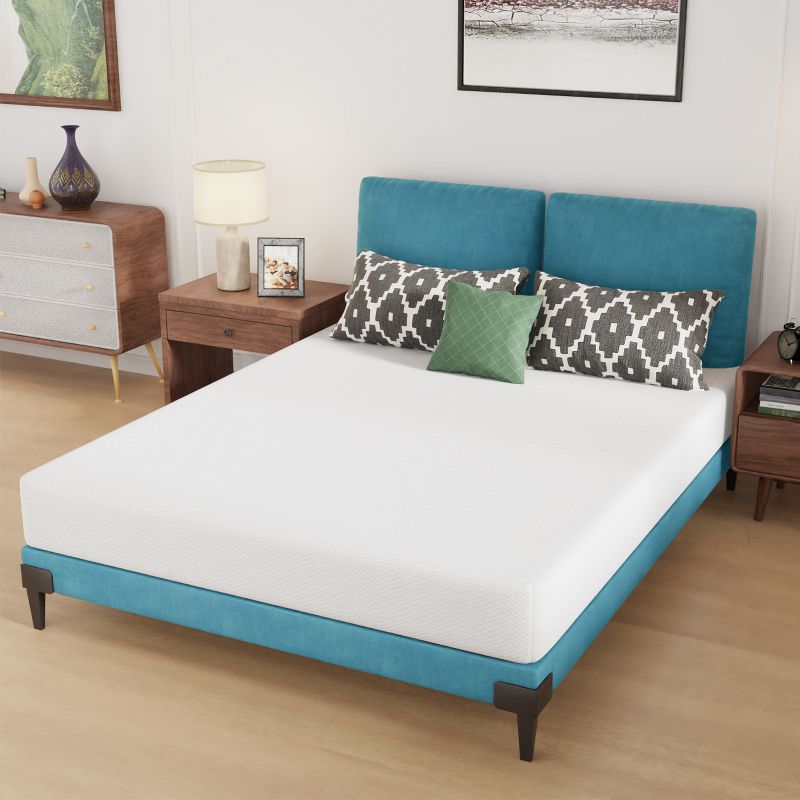 FDW Gel Memory Foam Mattress 8 inch Queen Mattress, CertiPUR-US Certified,Breathable Bed Mattress for Cooler Sleep Supportive,White Queen