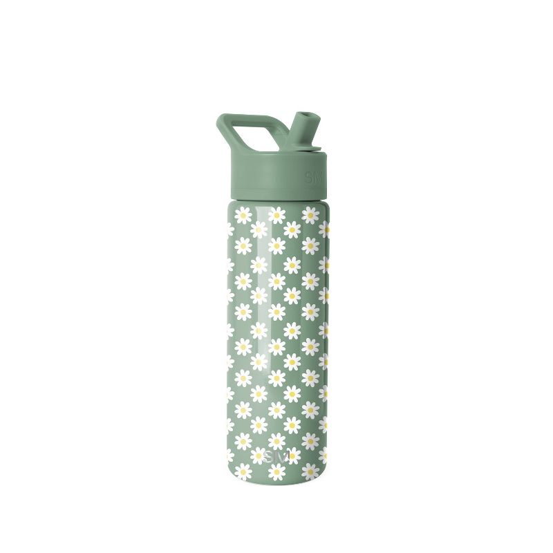 Simple Modern 22oz Summit Daisy Water Bottle Sage Green