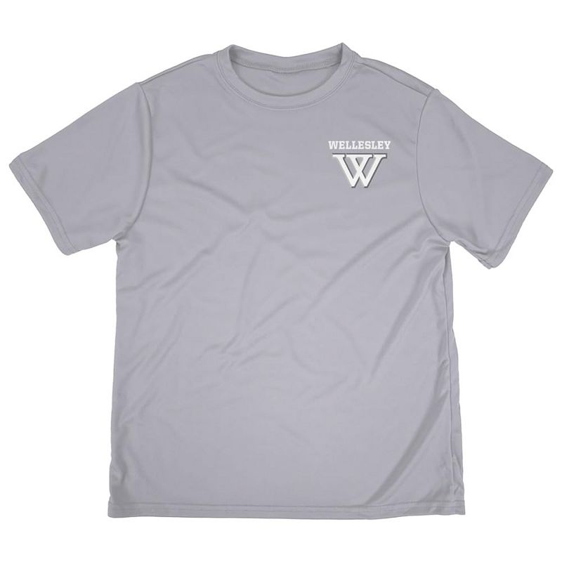 Boys' Wellesley College Sport T-Shirt Left Chest Logo Athletic Heather X Small