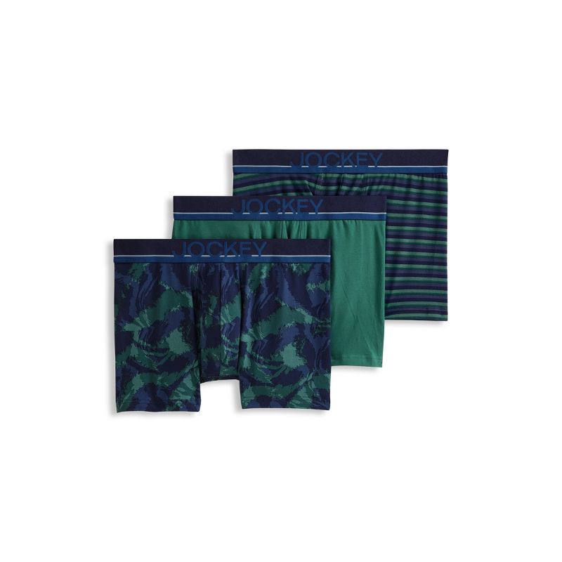 Jockey Men's True Style 4" Trunk - 3 Pack XL Rascal Stripe