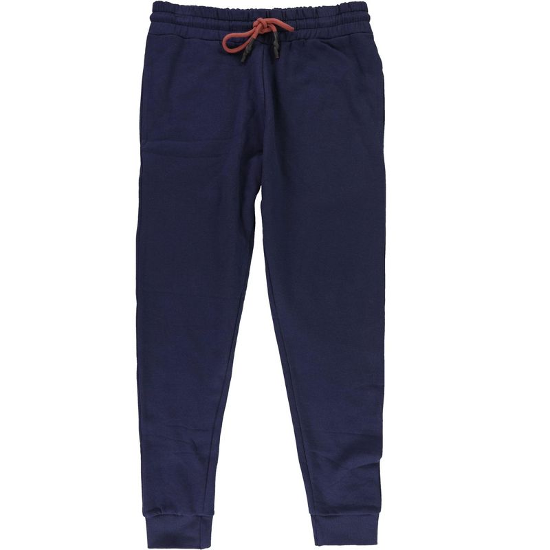 Elevenparis Mens Solid Casual Jogger Pants, navy, X-Large