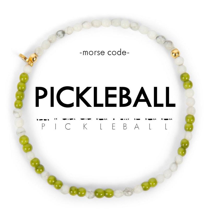 Morse Code Beaded Bracelet 3mm: PICKLEBALL - ETHICGOODS