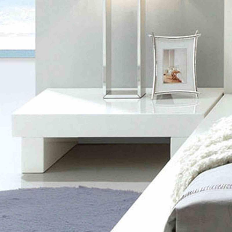 ORRD Contemporary Style 1pc Nightstand High Gloss Lacquer Coating White Finish Bedroom Furniture