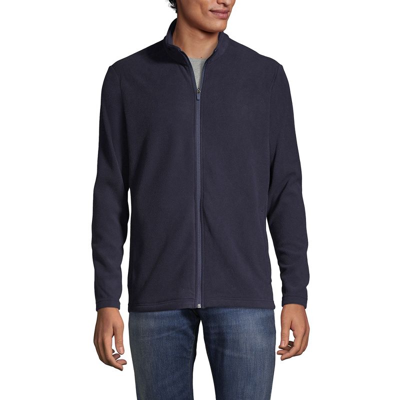 Lands' End Men's Thermacheck 100 Fleece Jacket - Large - True Navy