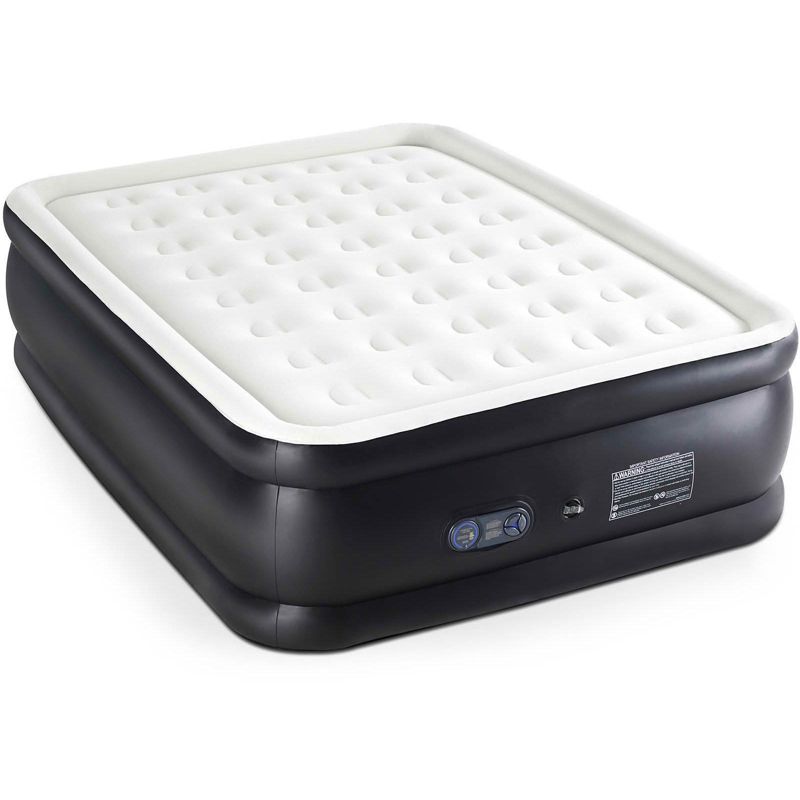MAYEERTY 18-Inch Air Mattress with Built-in Pump, Double Height Adjustable Non-Slip Inflatable Airbed