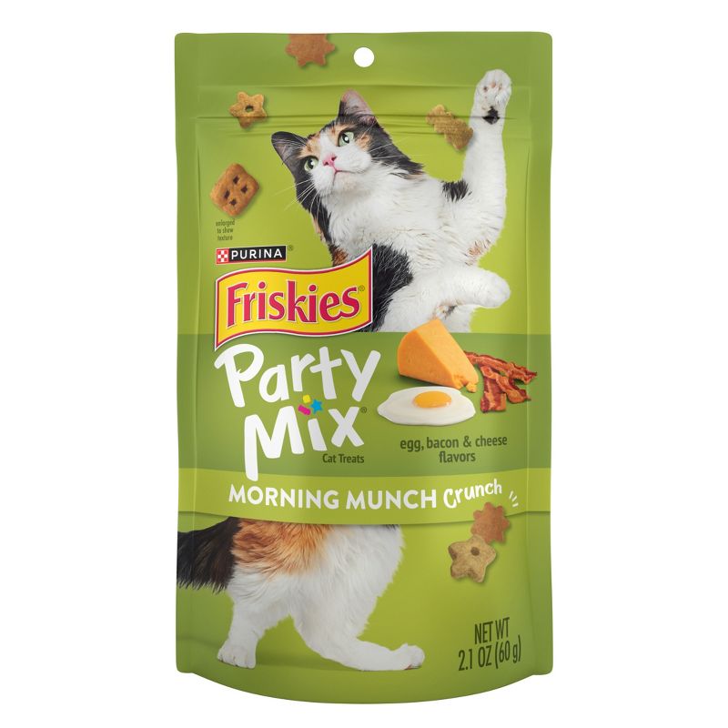 Purina Friskies Party Mix Crunch Morning Munch Chicken Flavor Cat Treats - 2.1oz