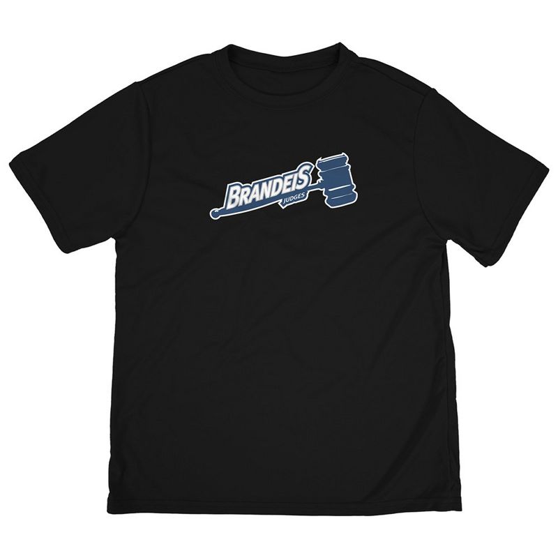 Boys' Brandeis University Sport T-Shirt Primary Logo Black Small