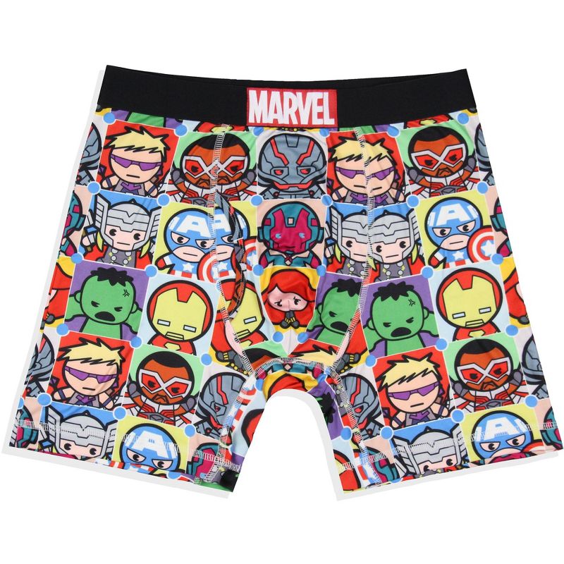 Intimo Marvel Comics Men's Kawaii Character Grid Boxers Underwear Boxer Briefs (MD) Multicolored