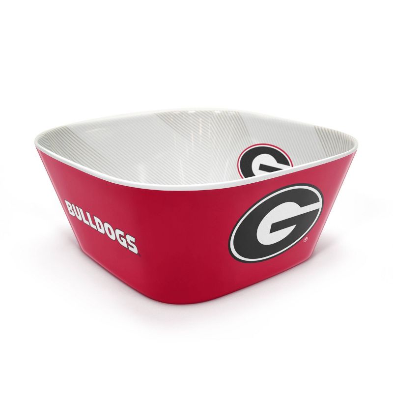 NCAA Georgia Bulldogs Serving Bowl: Melamine Rounded Square Dish