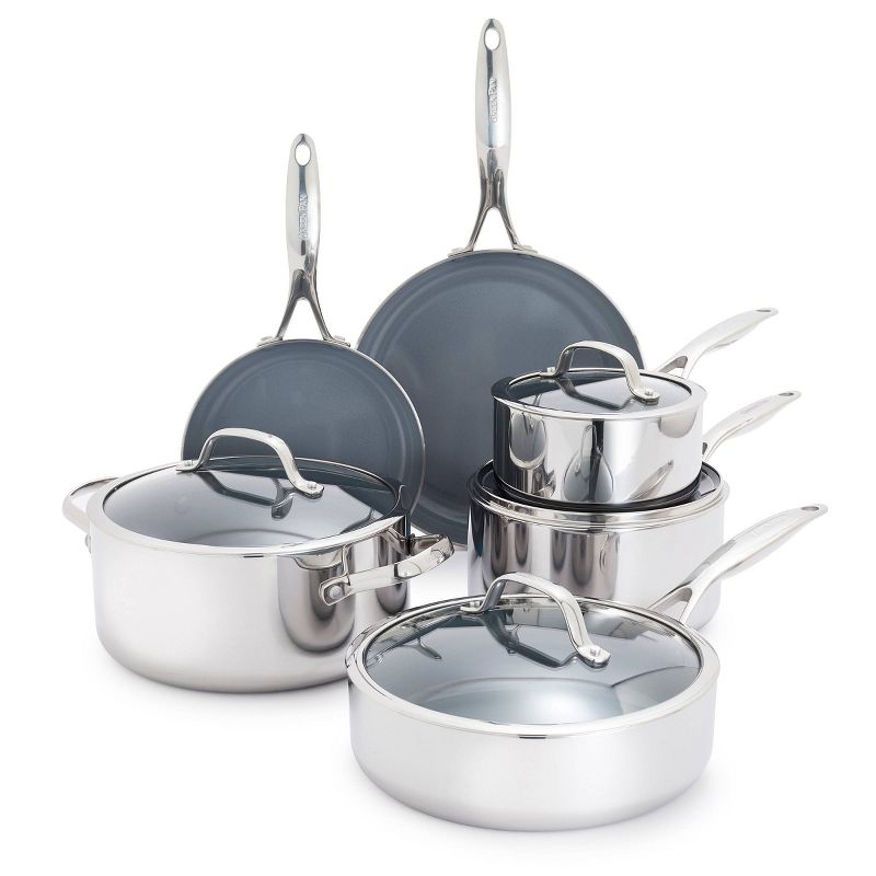 GreenPan 10pc Valencia Pro Stainless Steel Cookware Set