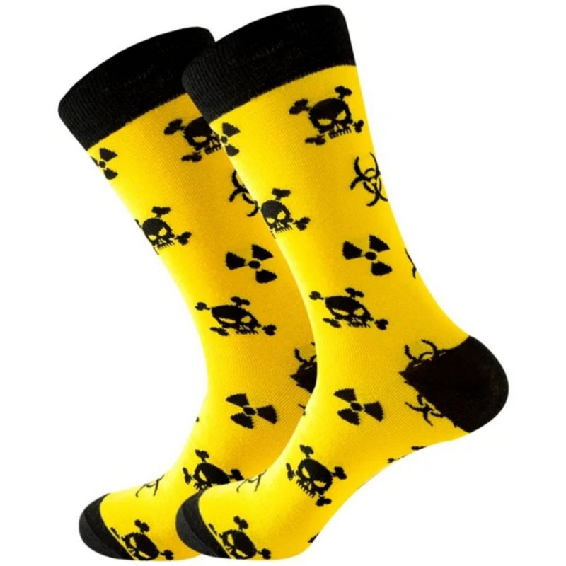 Biohazard Socks from the Sock Panda - Great for Halloween (Men's Sizes, Adult Large)