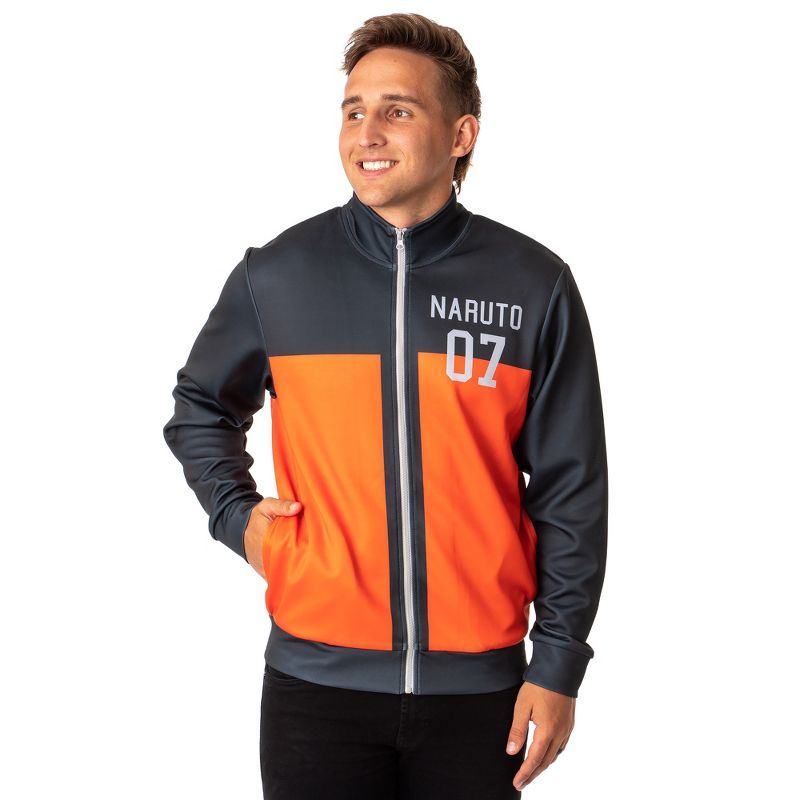 Naruto Shippuden Mens' Uzumaki Symbol Team 07 Costume Jacket, XL