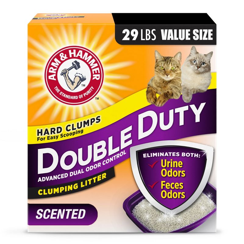 Arm & Hammer Double Duty Advanced Dual Odor Control Clumping Litter - 29lbs