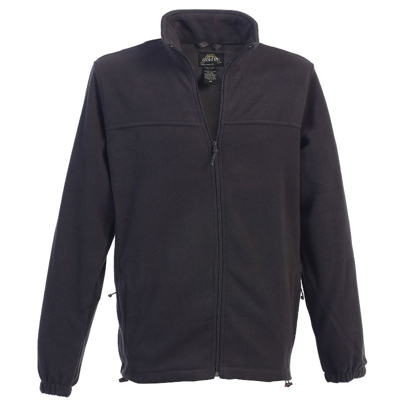 Gioberti Men's Full Zip Polar Fleece Jacket, Heather Charcoal, Small