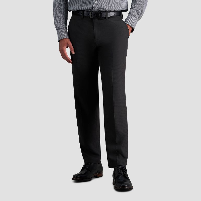 Haggar H26 Men's Stretch Straight Fit Pants - Dark Gray 33x30