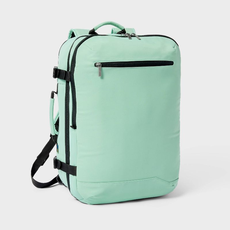 35L Travel Backpack - Open Story Sage Green: Softside Water Repellent Twill