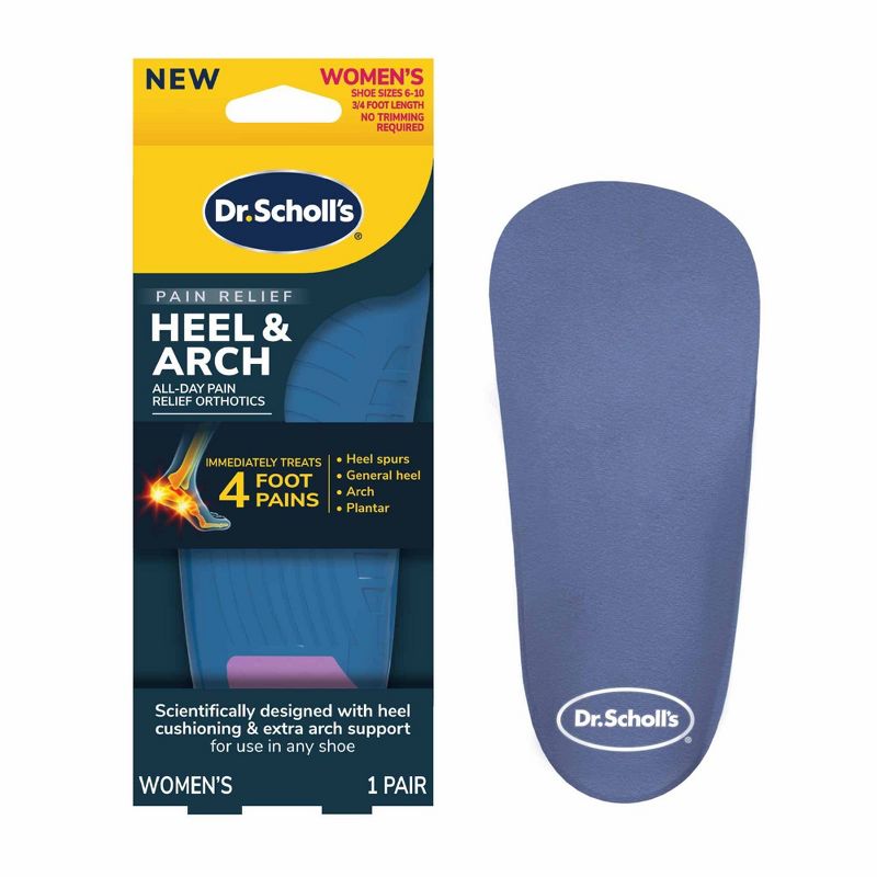 Dr. Scholl's Pain Relief Orthotics Insert For Heel Pain For Women - Size 6-10