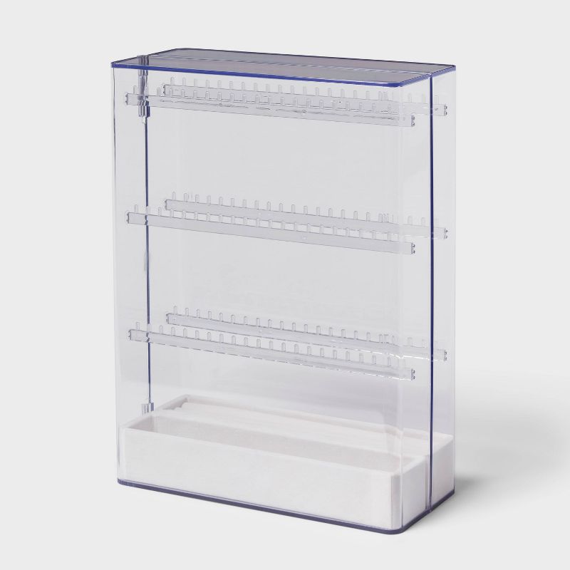 Folding Acrylic Accessory Organizer - Brightroom™: Clear Jewelry Storage, Necklace & Earring Holder, 3-Piece Set