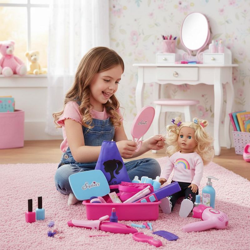 Sophia's Hair Salon Playset with 30 pcs & Realistic Accessories for 18" Dolls