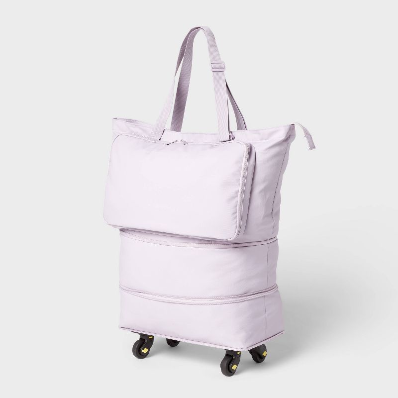 Collapsible Rolling Tote Lavender - Brightroom™