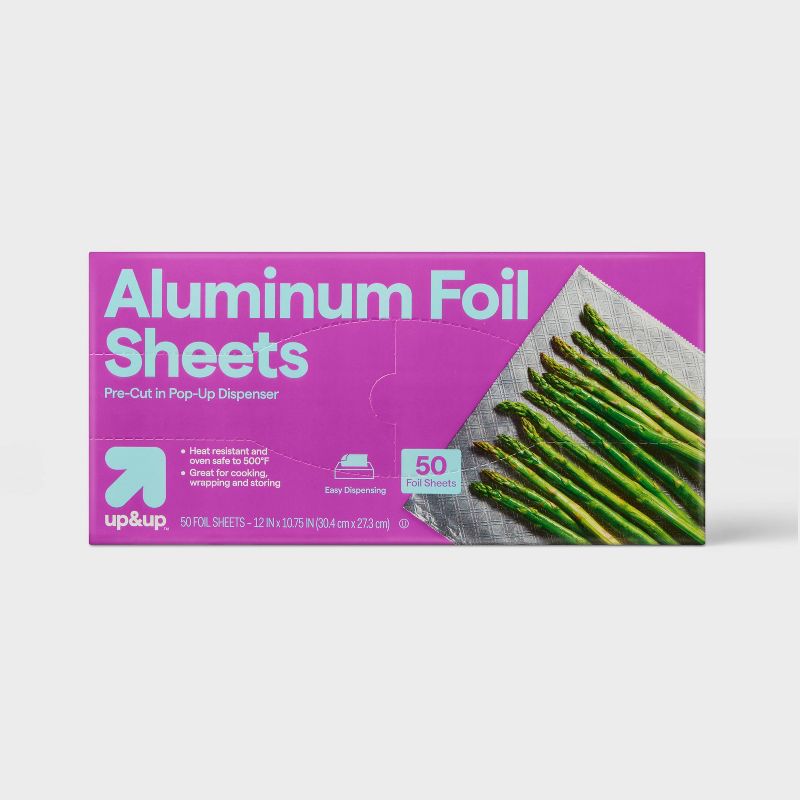 Aluminum Foil Sheets - 50ct/44.79sq ft - up&up™