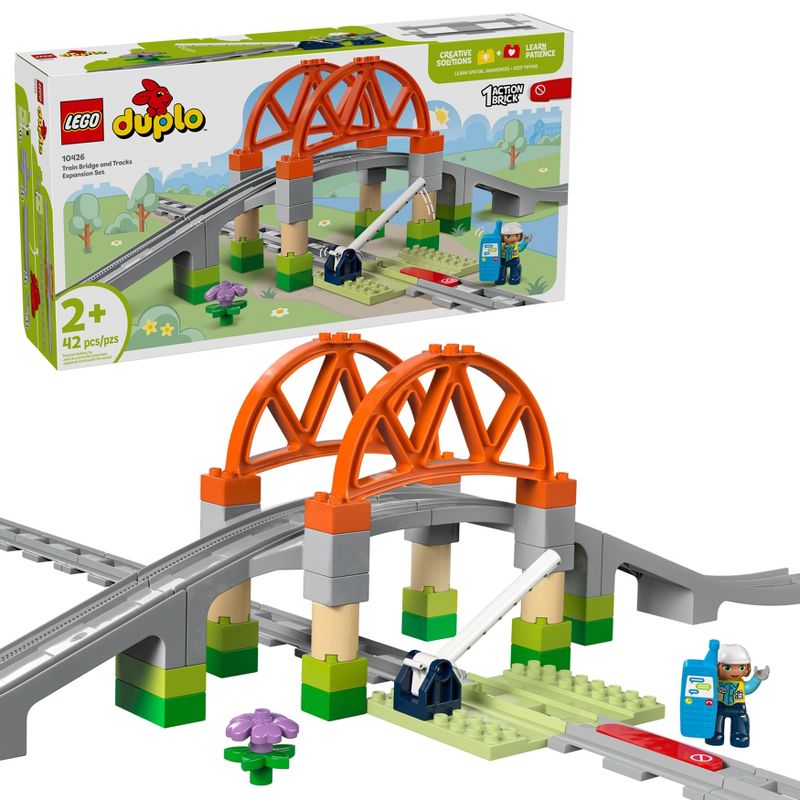 LEGO DUPLO Town Train Bridge and Tracks Expansion Set 10426