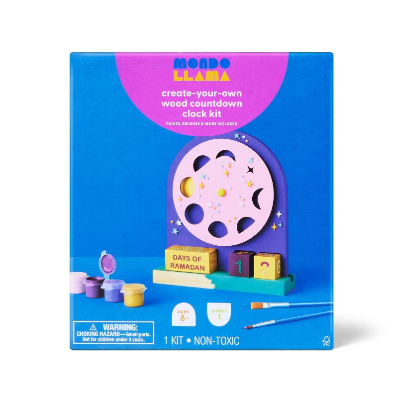Ramadan Craft Wood Countdown Clock Painting Activity Kit - Mondo Llama™