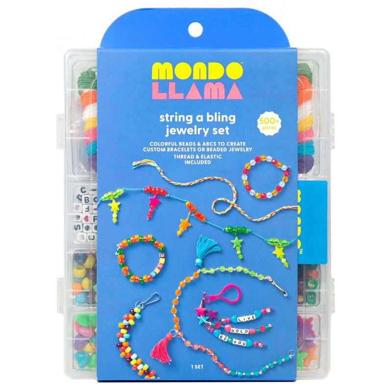 502pc String A Bling Jewelry Set - Mondo Llama™: DIY Bead Kit for Bracelet Making & Friendship Bracelets