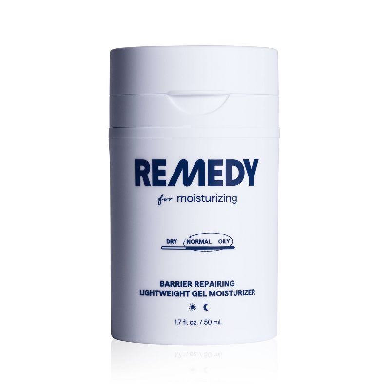 Remedy Skin Lightweight Gel Moisturizer, Repairs & Strengthens Skin Barrier with Squalane, Ceramide, Niacinamide - 1.7 fl oz