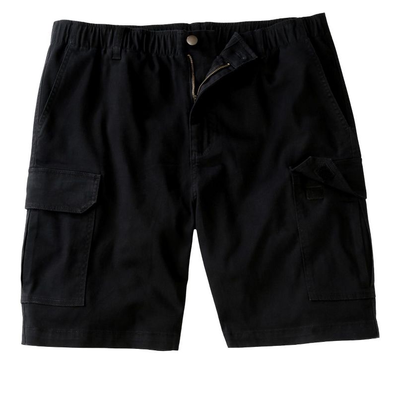 KingSize Comfort Waist 10" Cargo Shorts - XL, Black