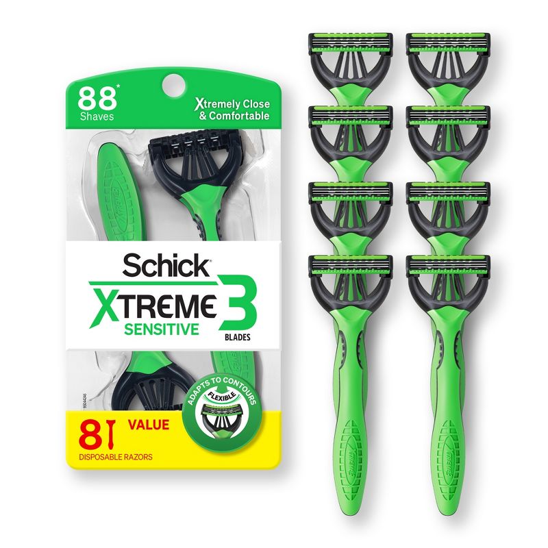 Schick Xtreme 3 Sensitive Men 3 Blade Disposable Razor - 8ct