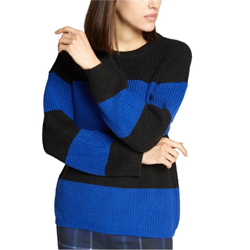 Sanctuary Clothing Womens Stripe Pullover Sweater, blue, X-Small
