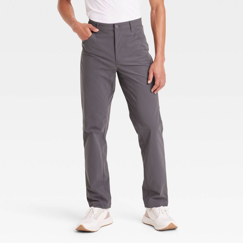 Men's 360 Lifestyle 5-Pocket Golf Pant - All In Motion Dark Gray 34x32: Moisture Wicking, Quick Drying, Knit Fabric
