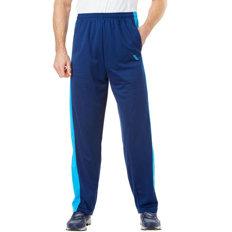 KingSize Power Wicking Pants - XL, Midnight Navy Electric Turquoise