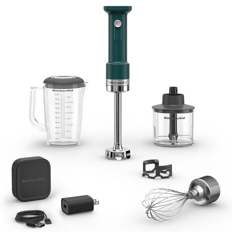 KitchenAid Go Cordless Hand Immersion Blender with Accessories Shaded Palm battery included - Hearth & Hand™ with Magnolia: 1 Speed, Plastic
