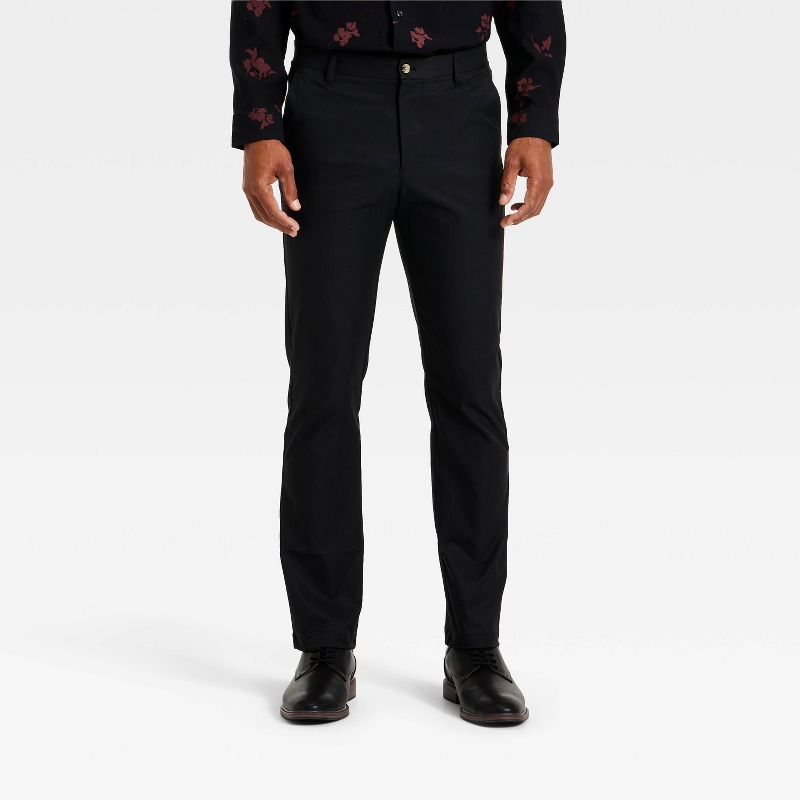 Men's Slim Straight Fit Trousers - Goodfellow & Co™ Black 36x30