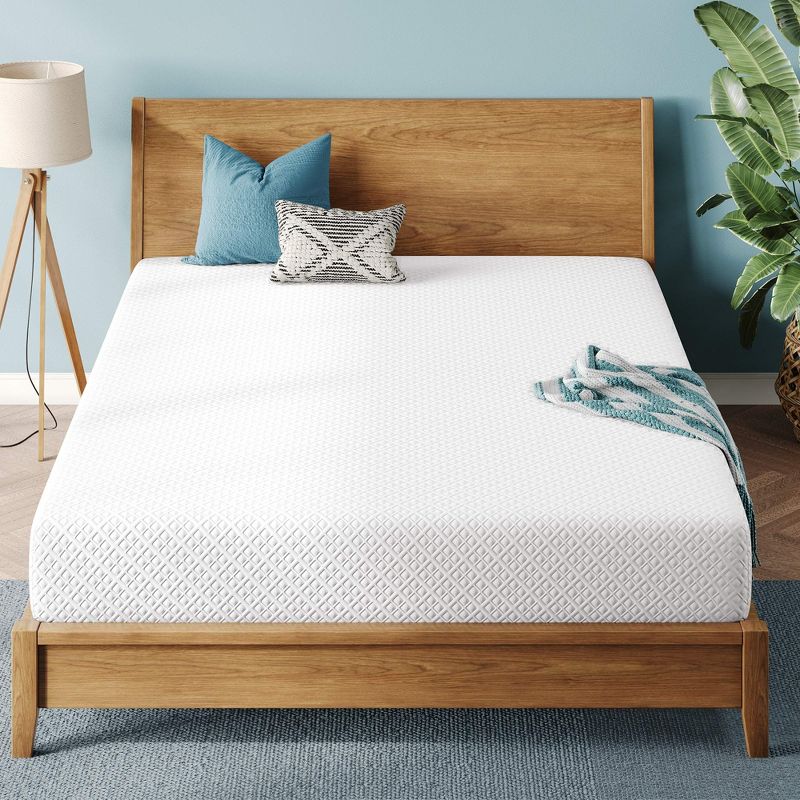 Greenstell 6 Inch Twin Size Mattress, Cooling Gel Memory Foam Mattress, 2-Layer Bamboo Charcoal & Support Foam for Sleep Comfort
