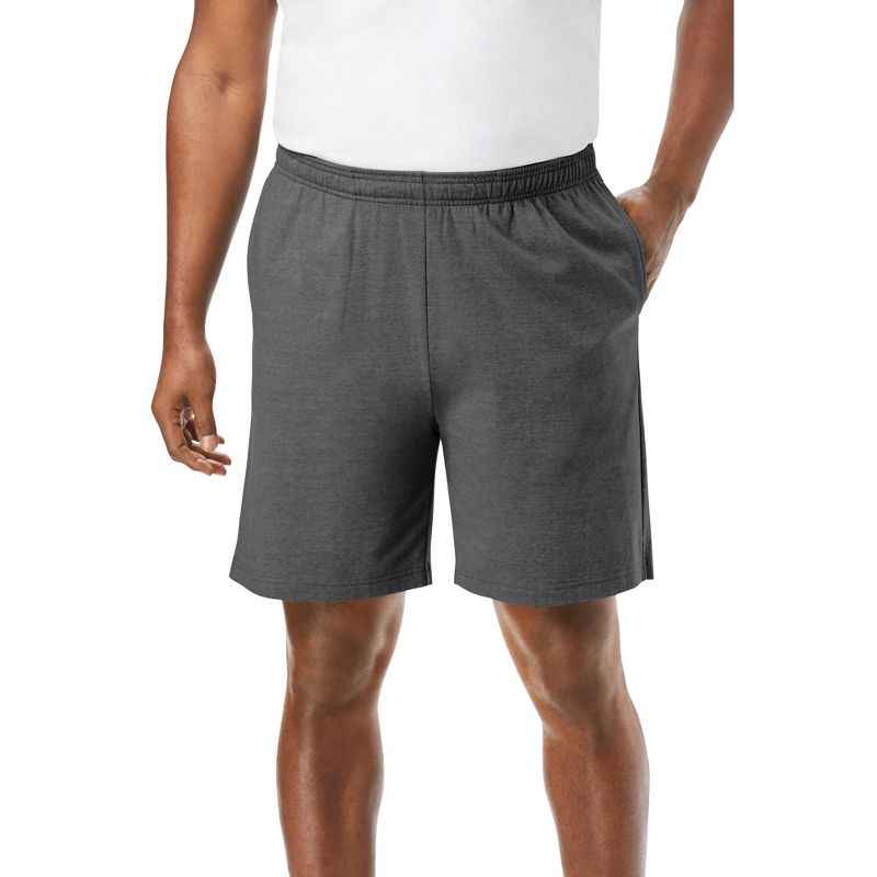 KingSize Lightweight Jersey Shorts - 2XL, Heather Slate