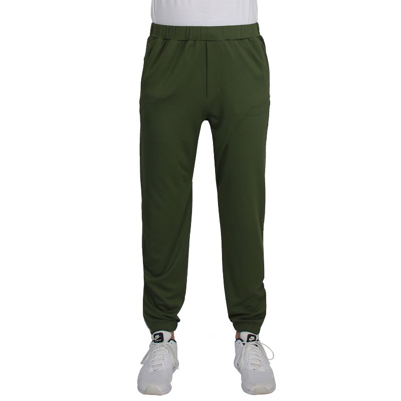 Blue Ice Men's Moisture Wicking Performance Jogger With Reflective Trim Ankle Zippers