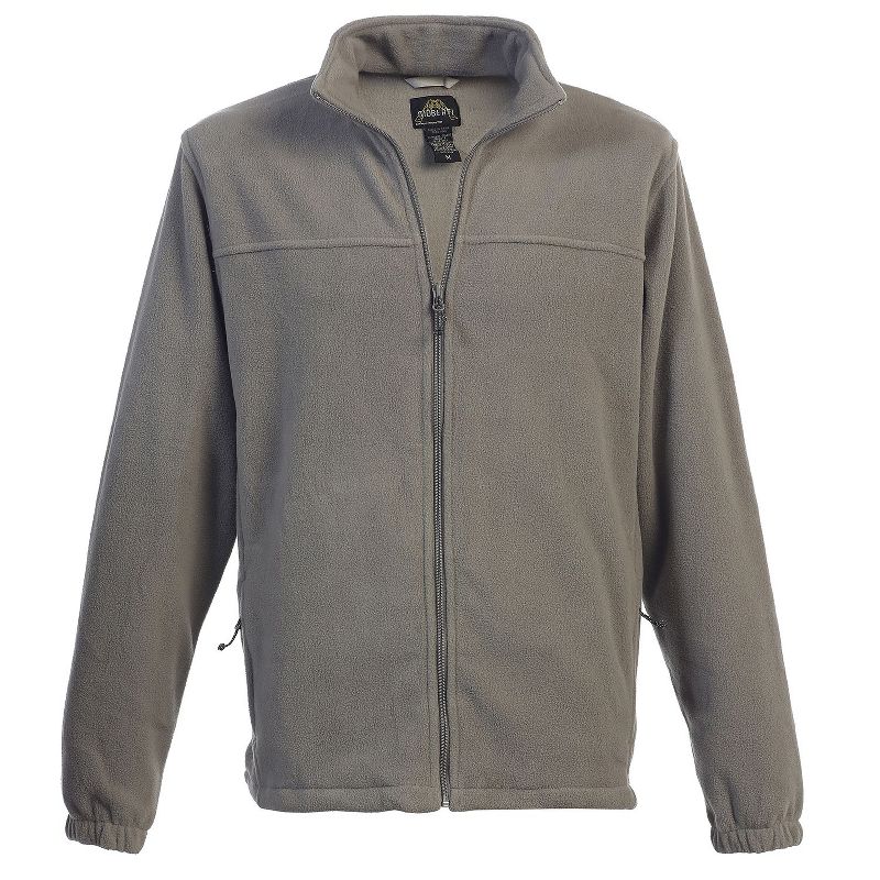 Gioberti Men's Full Zip Polar Fleece Jacket, Gray, Medium