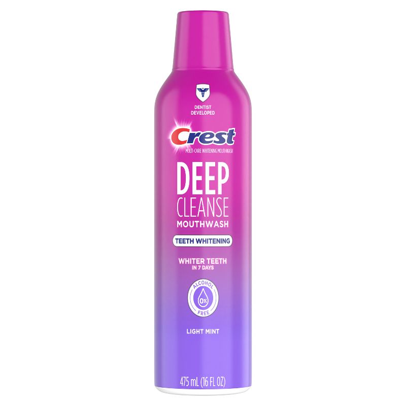 Crest Deep Cleanse Teeth Whitening Mouthwash - Light Mint - 475ml