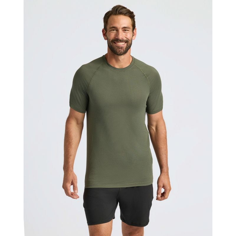 Men's Kelp Active Mesh Crew Kelp Small - True Classic