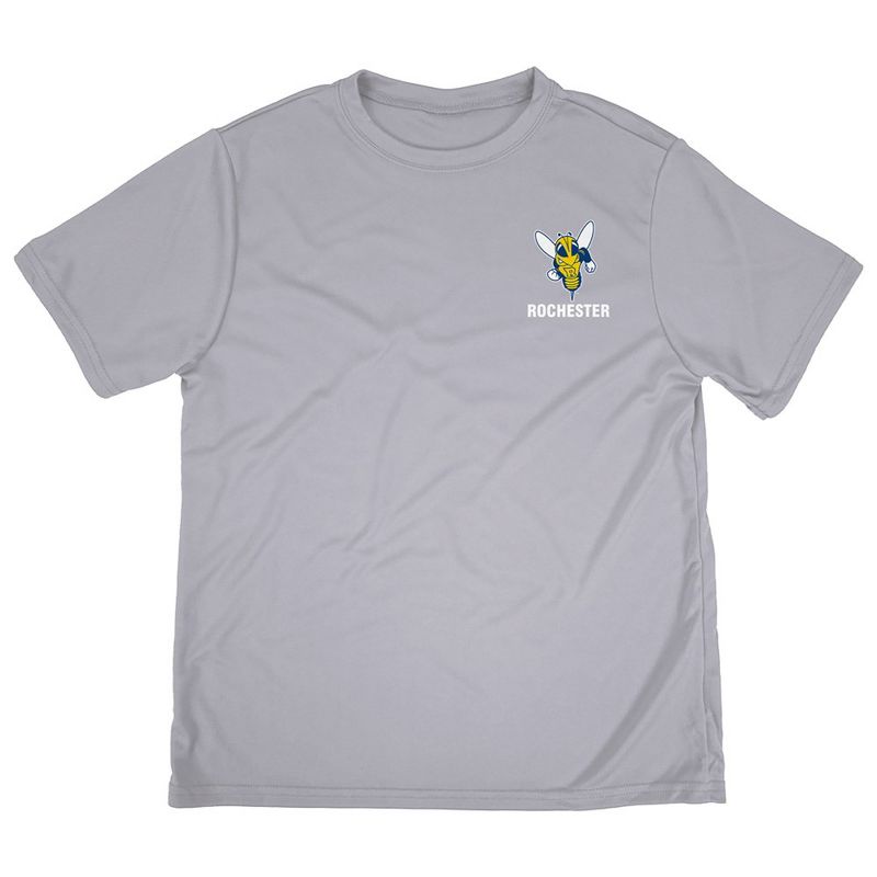 Boys' University of Rochester Sport T-Shirt Left Chest Logo Athletic Heather X Small