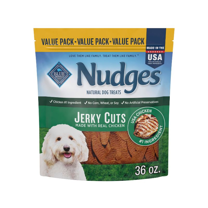 Blue Buffalo Nudges with Chicken Jerky Cuts Natural Dog Treats - 36oz